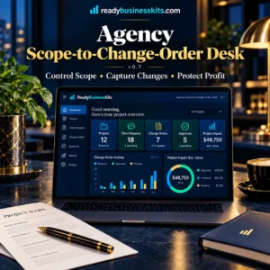 Agency Scope-to-Change-Order Desk v0.7 Control Scope • Capture Changes • Protect Profit